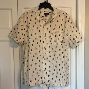 Eddie Bauer Baja Camp Shirt Ivory Gorillas